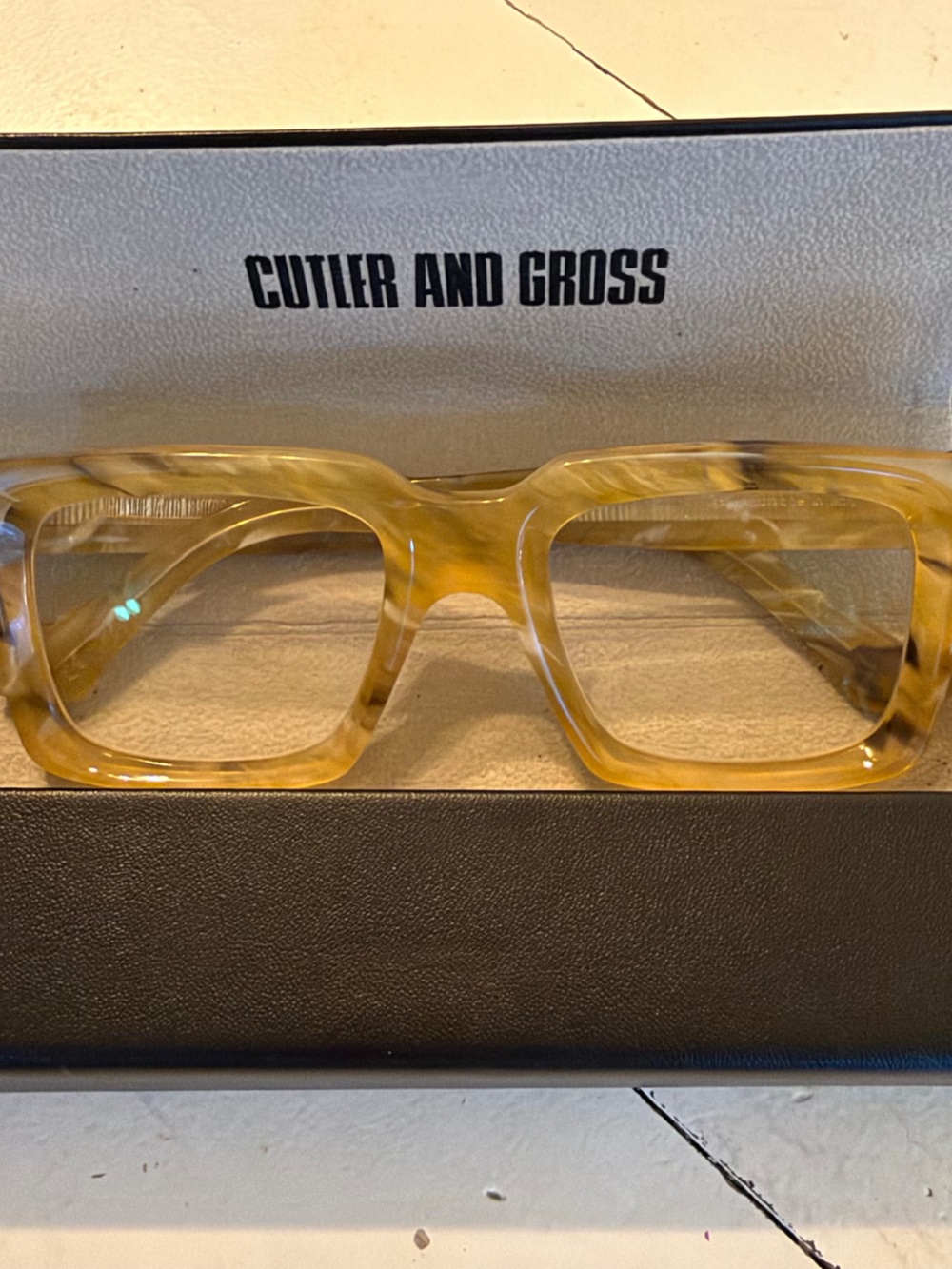 Cutler & Gross 1386-06 Translucent Amber/Honey